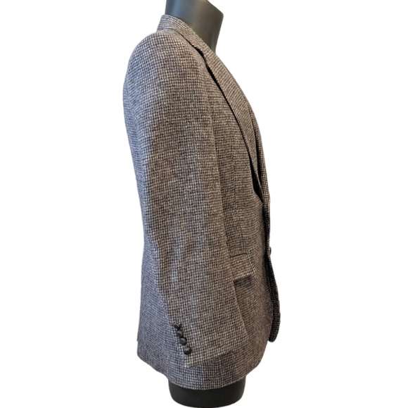 Vintage grey plaid wool blazer 40R - Picture 4 of 12